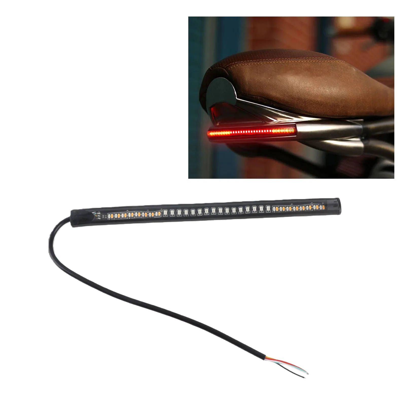 48SMD  Car Signal Light License Plate Turning Tail Brake Motorcycle Stop Lamp Strips Brake Light Stop Lamp Signal Light