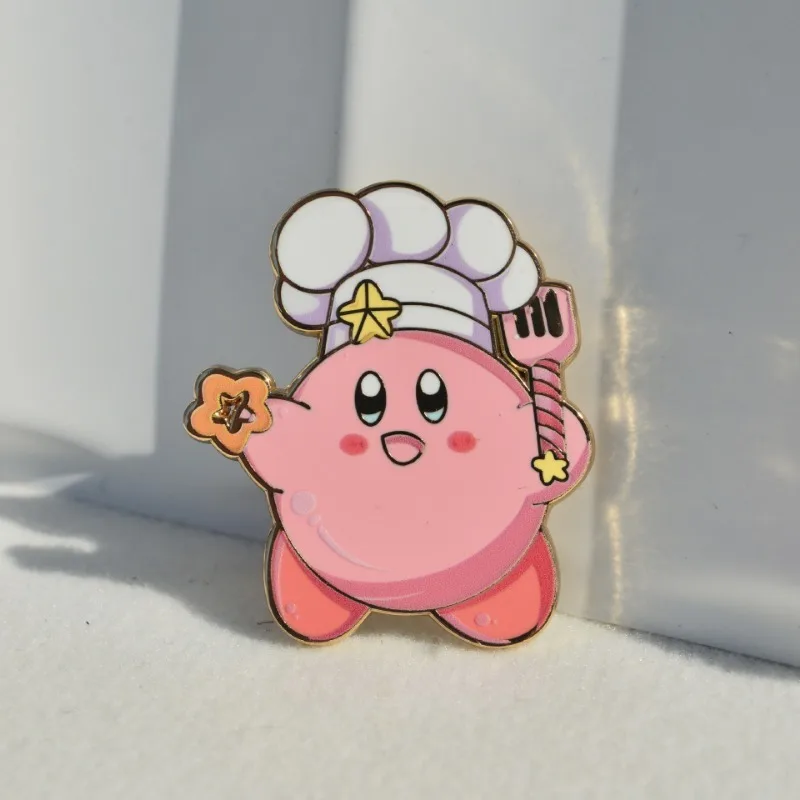 Pin de Anime Kirby, accesorios derivados de dibujos animados y Anime, decoraciones para bolsos, insignia bonita para niñas, broche para ropa, regalos de fiesta de cumpleaños