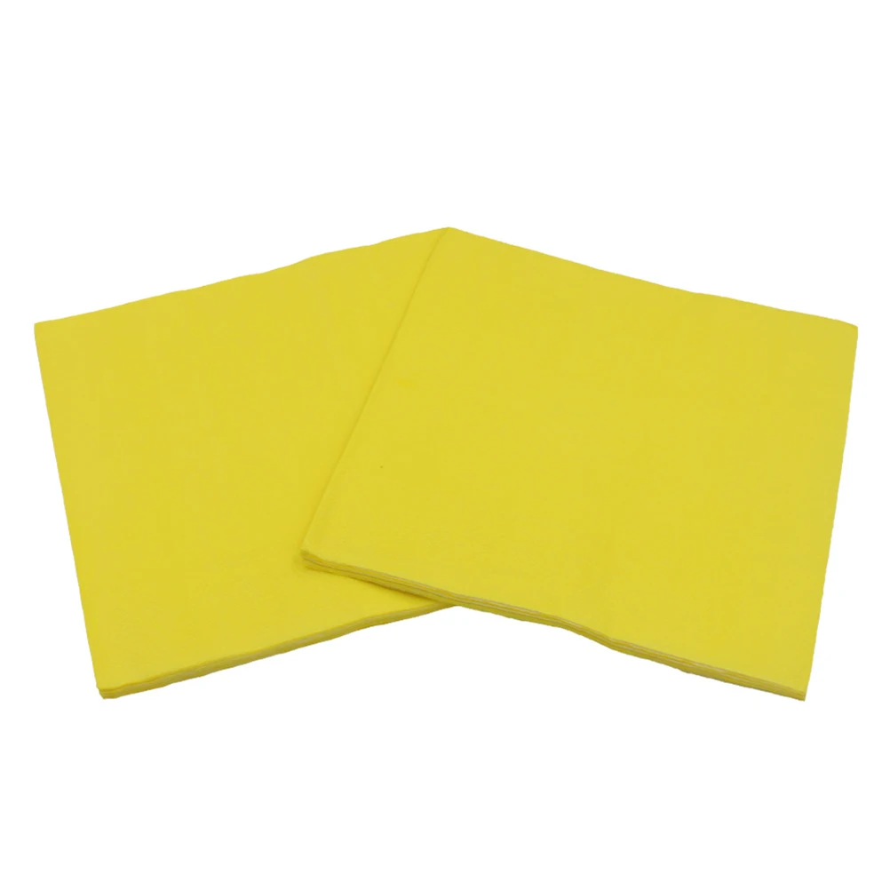 

6 Packs Solid Color Paper Napkins Gold Party Favors Kids Disposable Plates Towels dinner napkins for birthday baby shower