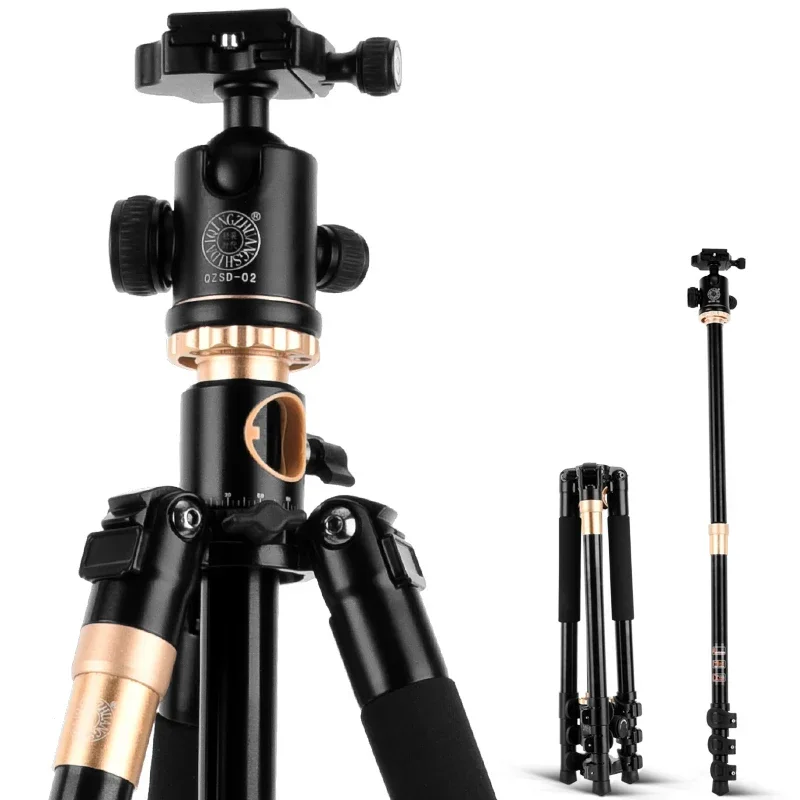 

QZSD Q999H Flip Leg Lock Multifunction Aluminium Q999H Horizontal Center Column Mechanism Camera Tripod for DV DSLR