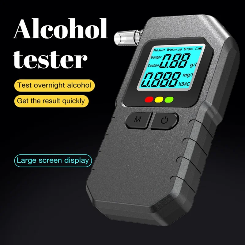 High-Accuracy Personal Breath Detector Portable Professional Breathalyzers For With LCD Digital Display