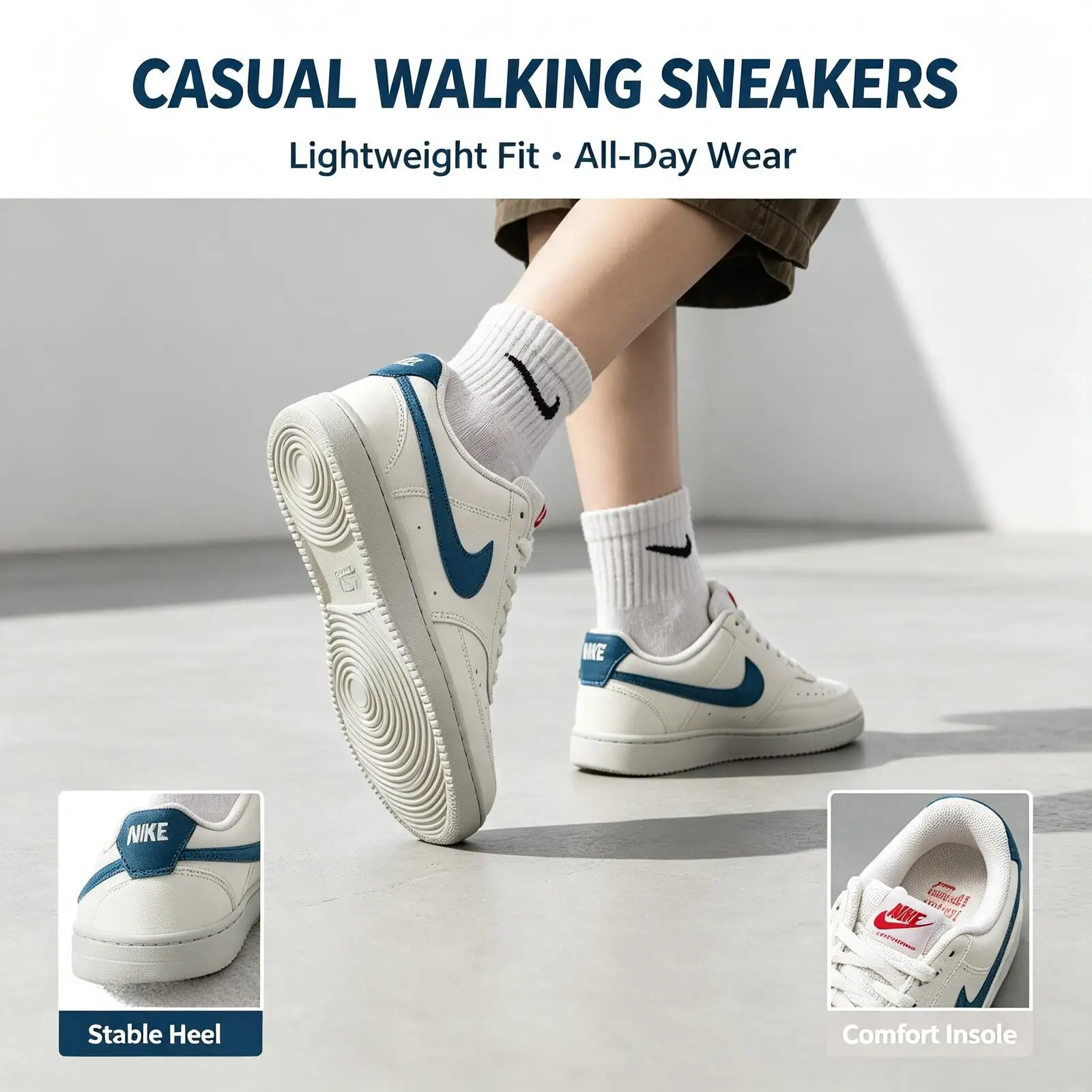 Nike Limited Edition  Women's Sports Shoes, Low-Top, Comfortable, Fashionable And Trendy Court Sneakers Im7799-133