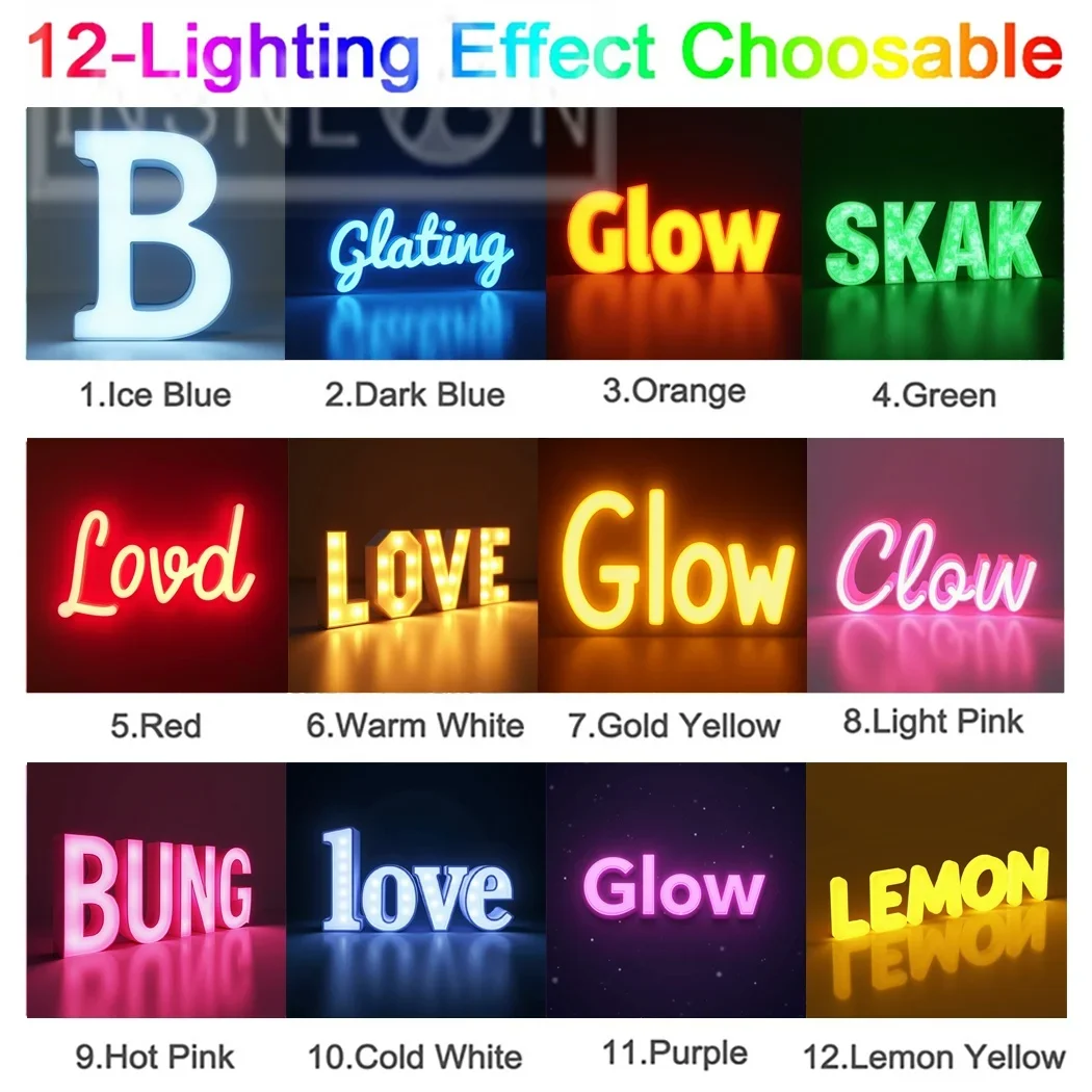 Custom Personalized 3D Metal LED Letters Light Up Sign For Outdoor Business Illuminated Backlit Signage Storefront Waterproof