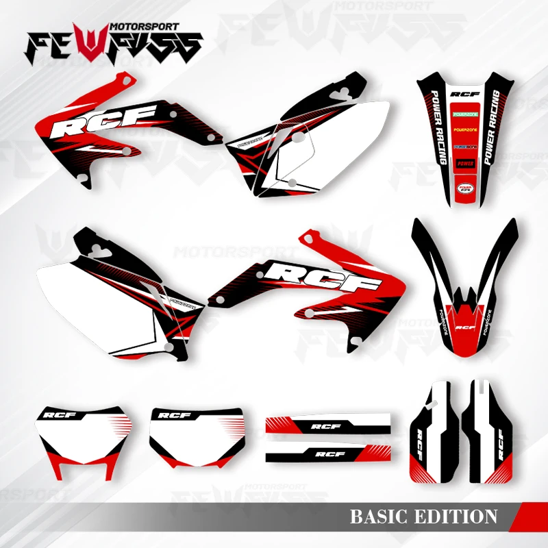 

Графические наклейки Fewfuss, наклейки для мотоцикла, фон на заказ для Honda CRF450X 2005 2006 2007 2008 2009 2010-2018 001