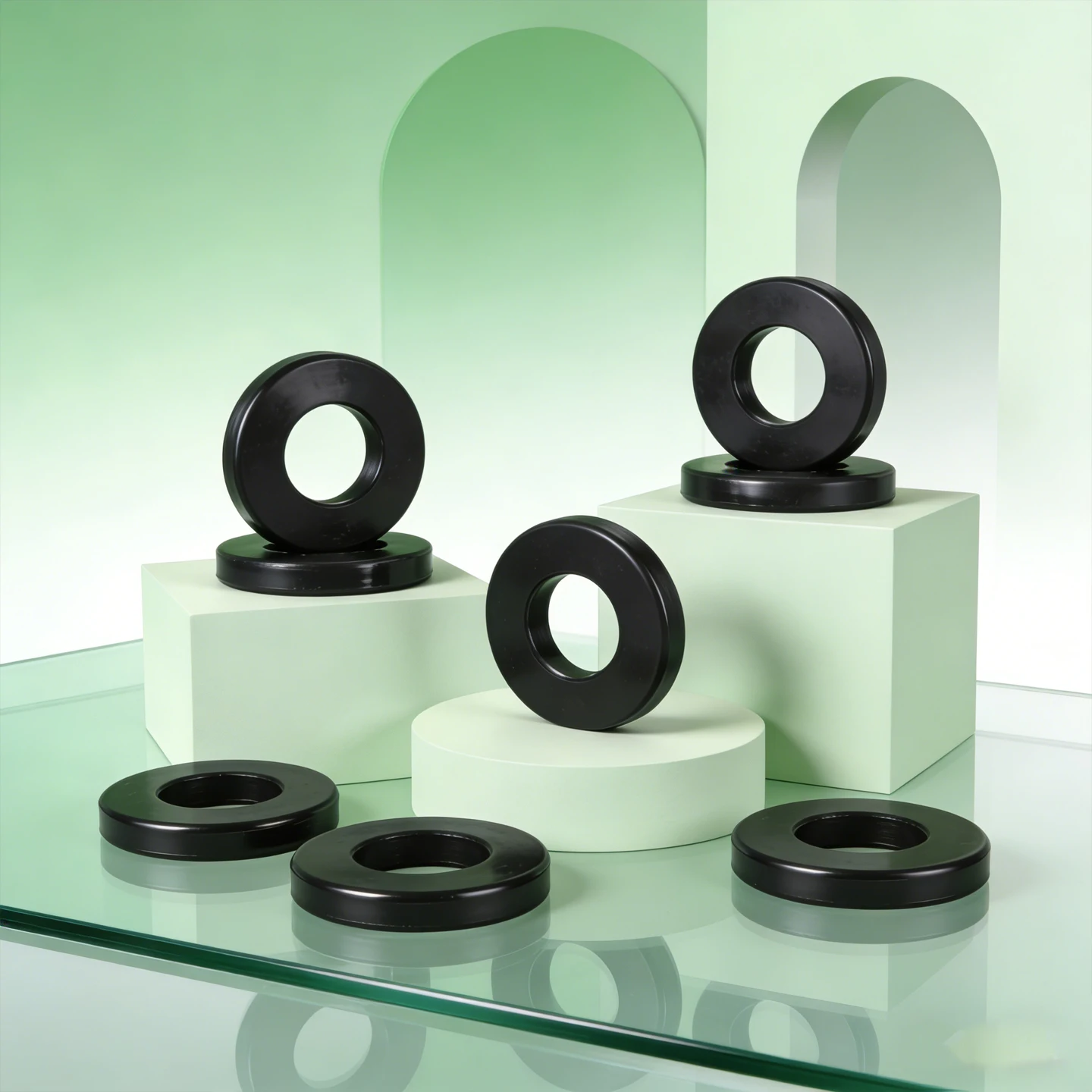 Flat Gasket M8-42mm Inner Hole Screw Washer Nitrile Rubber Sealing Element NBR Faucet Waterproof Height 1-3mm
