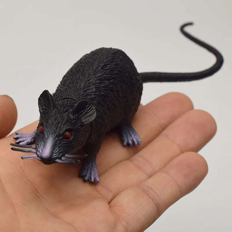 1PCS New Small Fake Rat Novelty Funny Toys Lifelike Mouse Model Props Scary Trick Prank Toy for Horror Party Practical Joke Gift
