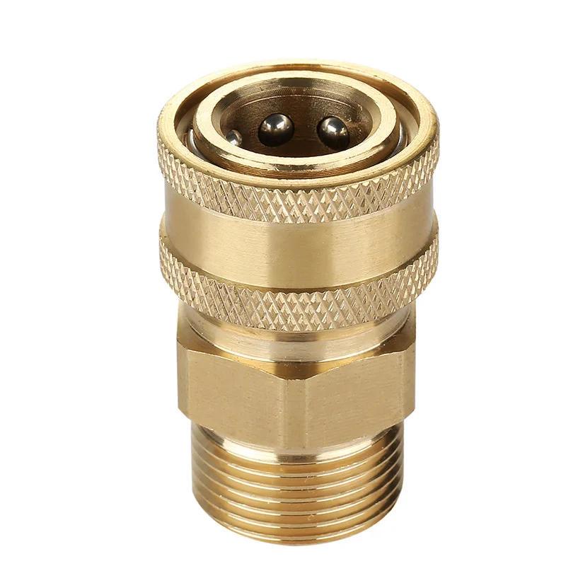 

High Pressure Washer Adapter 1/4 Inch Quick Connect Kit M22-14 Conversion Copper Connector