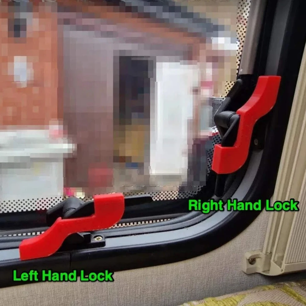 RV Window Safety Lock 1pair Left Right Hand Protection Lock Catch for Caravan Motorhome Child Pet Proof Window Accessories