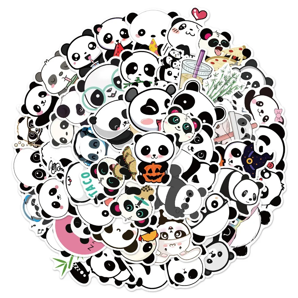 Imagem -04 - Panda dos Desenhos Animados Waterproof Graffiti Adesivo Estético Decorativo Bagagem Laptop Copa Telefone Diário Scrapbook Kid Adesivos 10 Pcs 30 Pcs 50 Pcs