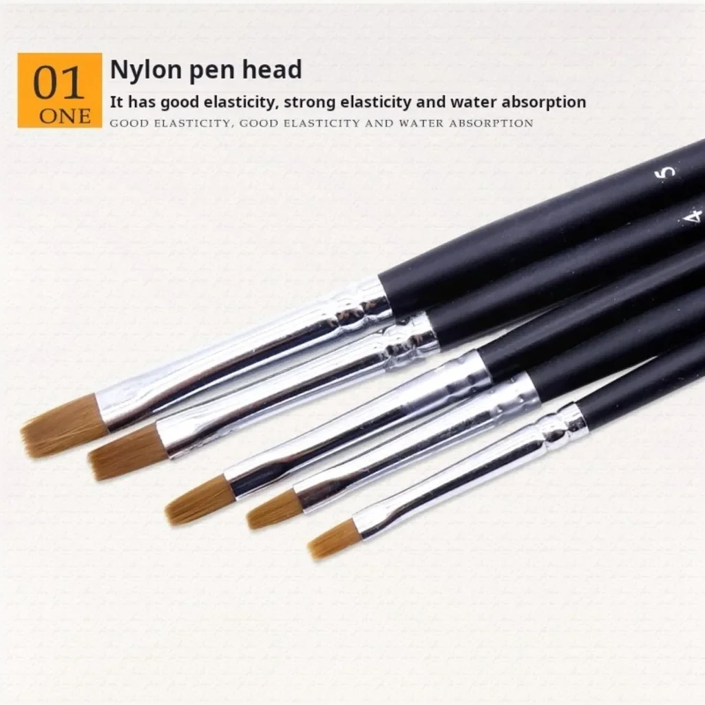 Watercolor Face Nail Art Pen for Gundam Model Painting Tool Nylon Head Nib Wide-head Brush Fine Coloring Pen DIY Painting Tools