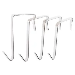 4Pcs Bedroom Organizer Clothes Coats Hanger Door Hanger Over The Door Hook Hanging Towels Rack Cabinet Door Hooks Coat Hook