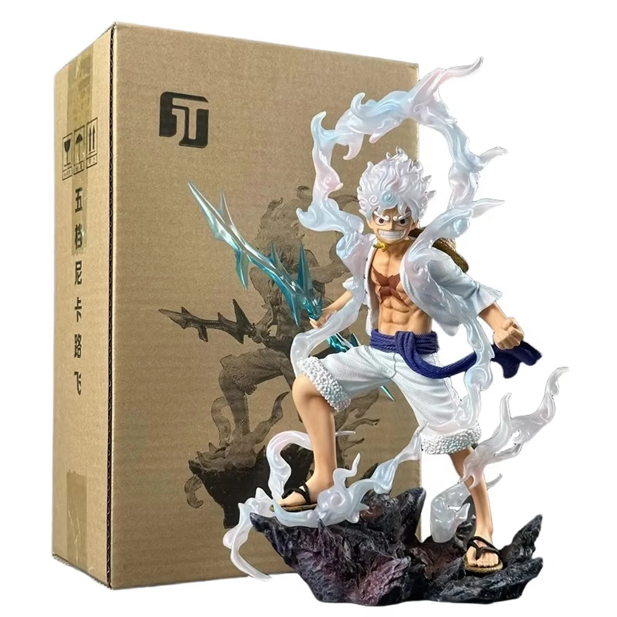 

27cm One Piece Anime Figures LX Studio Lighting Luffy Action Figure Statue Model Doll Collection Toys Gifts