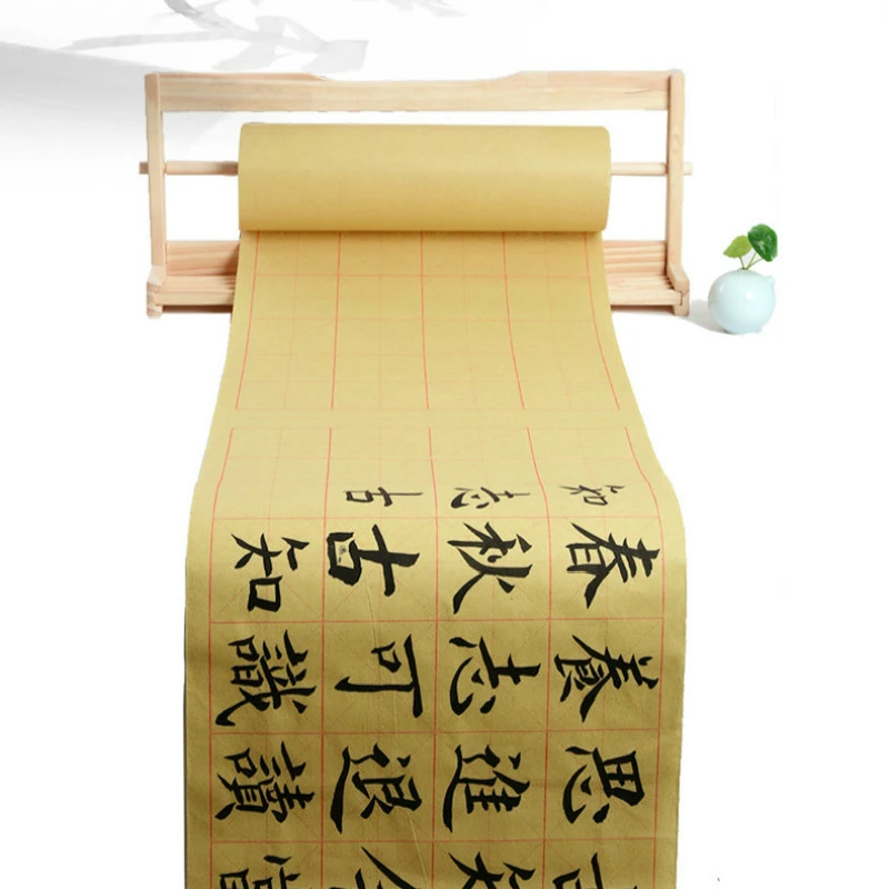 

Chinese Rice Paper Calligraphy Writing Half-Ripe Xuan Paper Long Roll Rice Grids Chinese Painting Creation Papel Arroz 0.4*100m