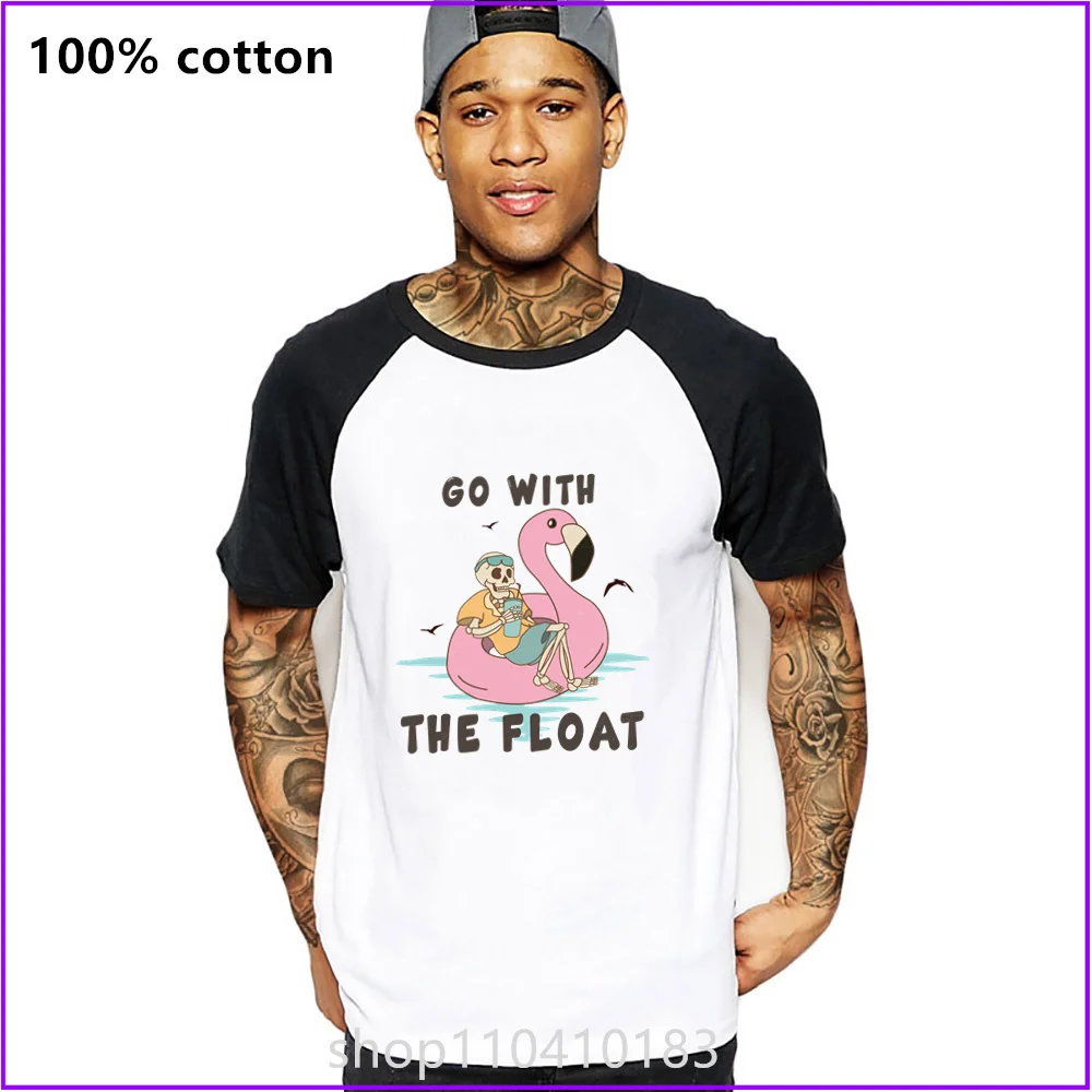 Go With The Float Sja1545 T Shirts For Men'S Women Tshirt T-Shirt  Clothing Heavyweight Print On Demand Boxy Running Printed Dro