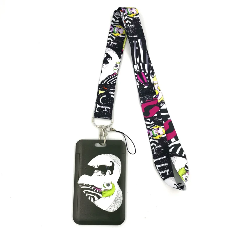 تيم بيرتون فيلم الأفعى الحبل بطاقة الائتمان معرف حامل حقيبة الطالب النساء غطاء بطاقة السفر شارة سيارة المفاتيح الزينة