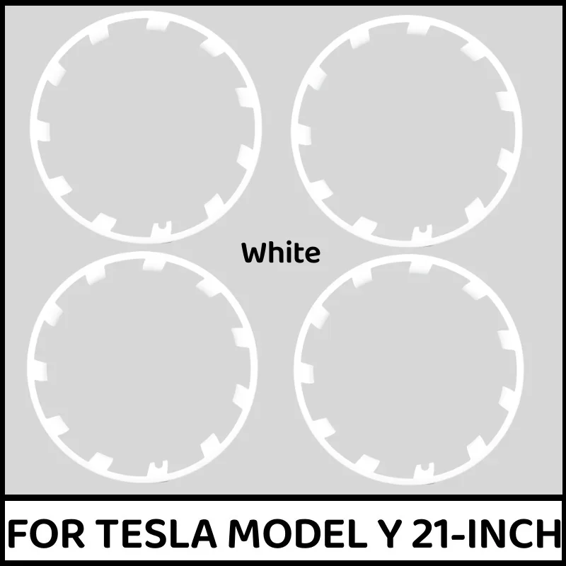 4PCS Radnabenkappen für Tesla Model Y 21-Zoll High Performance Radnaben-Schutzring Ersatz Vollrandabdeckung Zubehör 2023 – Detail 14