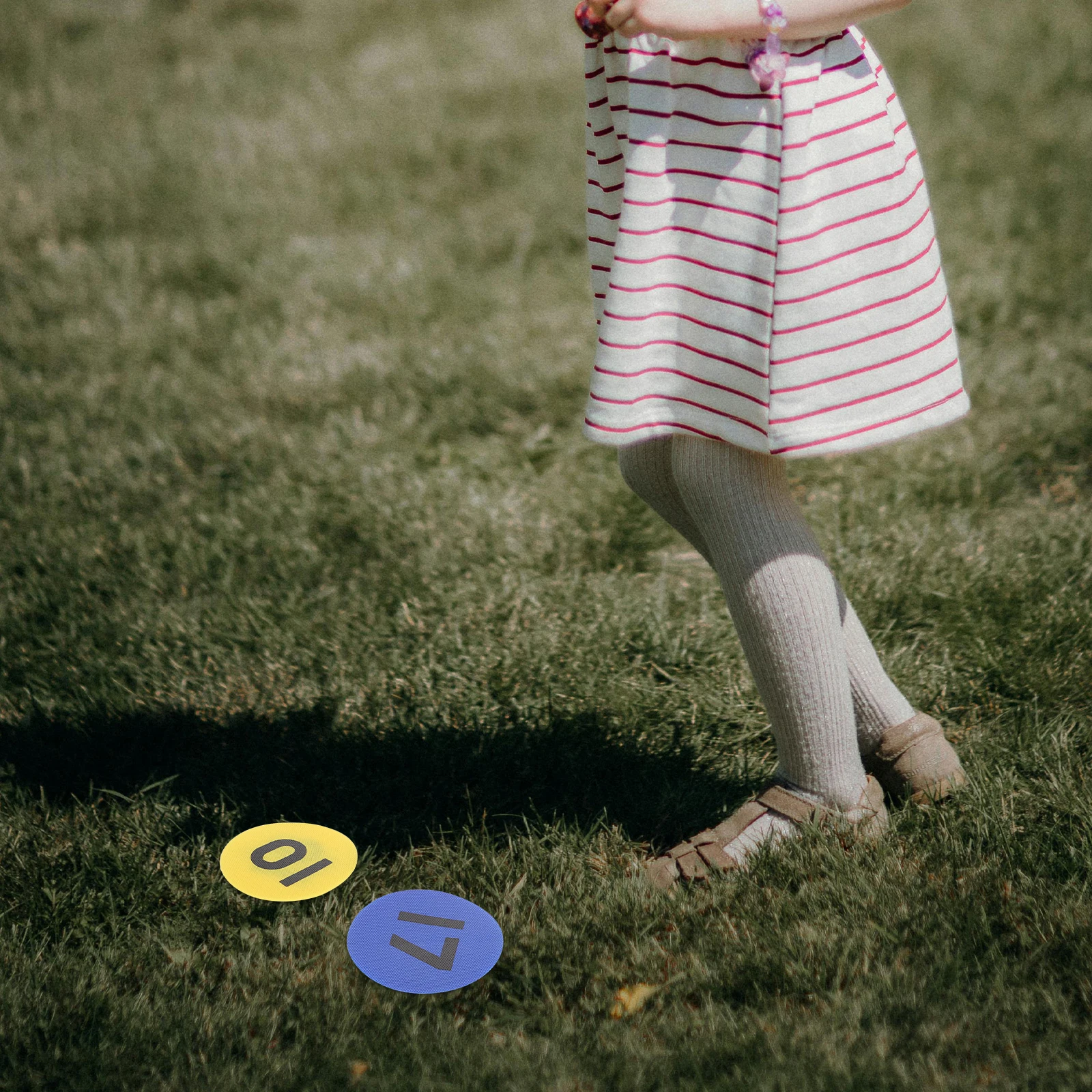 

36 Sheets Toy Colored Round Patch Student Exercise Stickers Classroom Floor Markers Nylon Kids Tag for Children