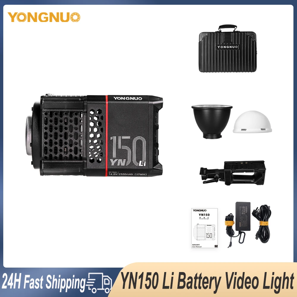 

YONGNUO YN150Li Led Video Light Bi-Color 2700-6500K Photography Lighting Buit-in Li Battery with App Control for Outdoor Shoot