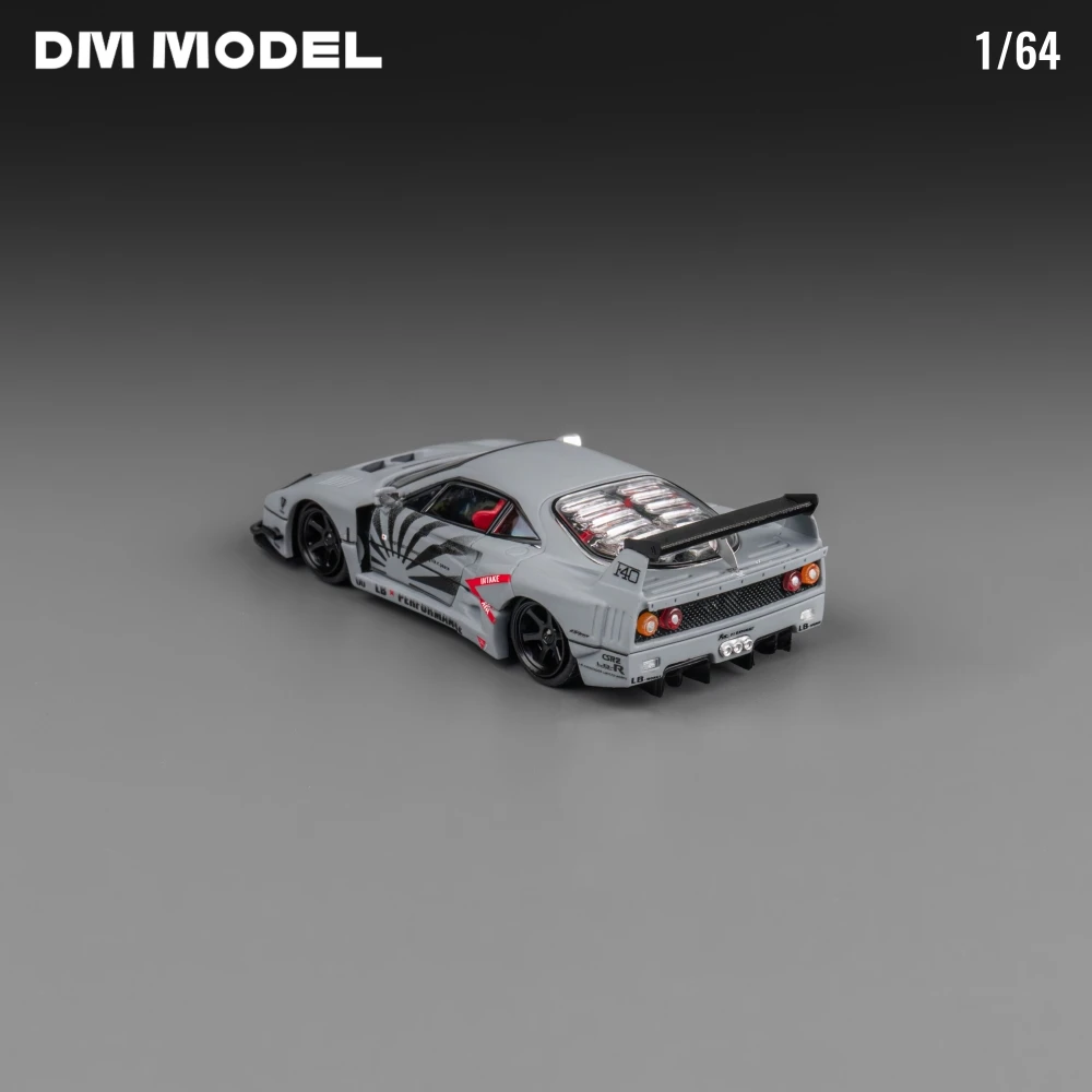 DM MODEL 1/64 Liberty Walk F40 Fighter Gery Diecast Model Car