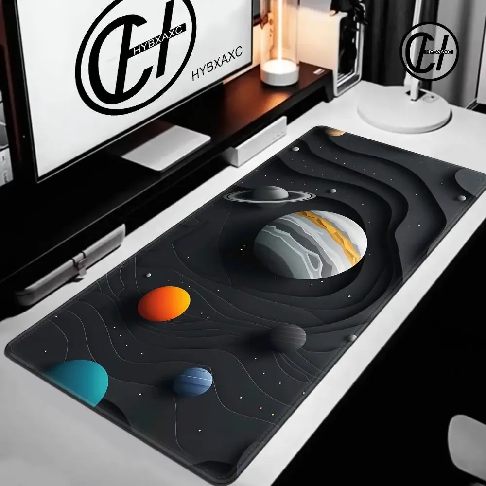 

Эстетический коврик для мыши Planet, геймерская клавиатура, игровые аксессуары, расширенный компьютерный коврик для мыши 900x400, подушка для стола, настольный коврик для офиса