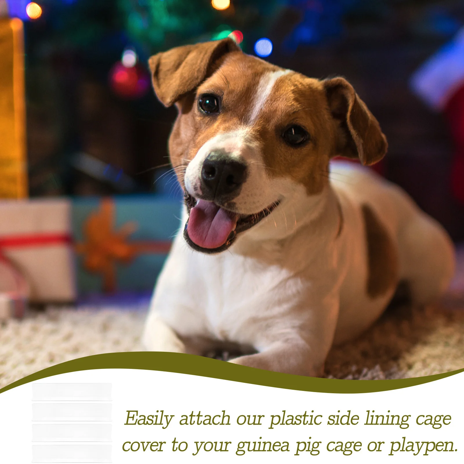 

8Pcs Pet Dog Bed Fence Barrier for Small Animals Cage Guard Clear PVC Edge Blocker Cuttable Flexible Lining for Guinea Pig