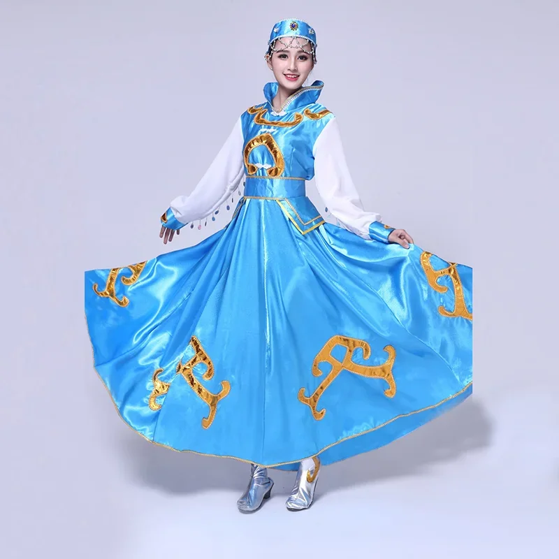 Mongolian Show Serve Mongolia Dance Clothing Inner Mongolia Dance Clothing Mongolia Robe Ethnic Minority Performance Skirt