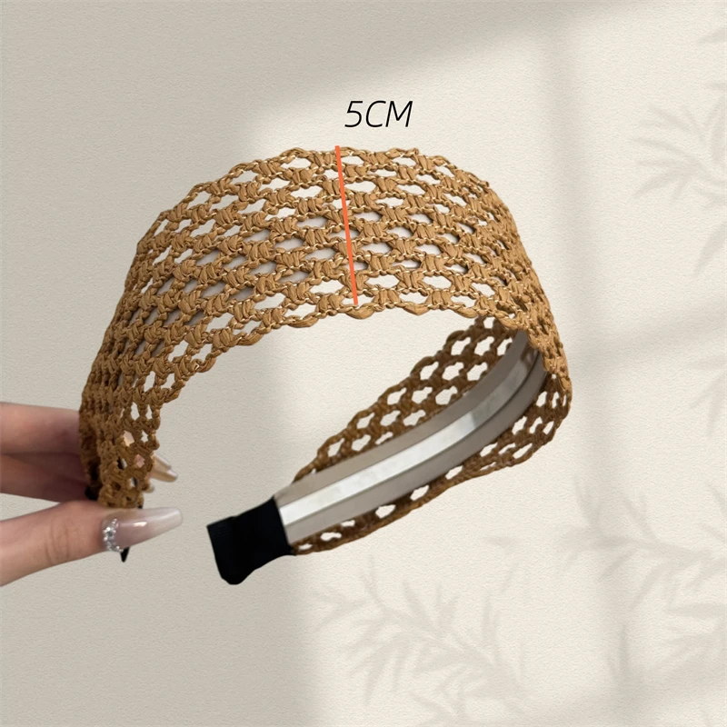 1PC ボヘミアンスタイルワイドヘッドバンドヘッドラップ女性 - Headband Summer Knit のレビューと価格