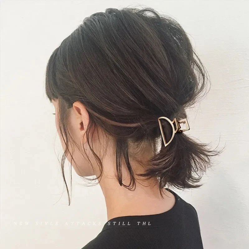 Mini pinces à cheveux crabe pour femmes, pince à griffes de requin, pince à nœud en métal, or blanc, épingle à cheveux en alliage noir, accessoires pour cheveux pour filles, nouveau