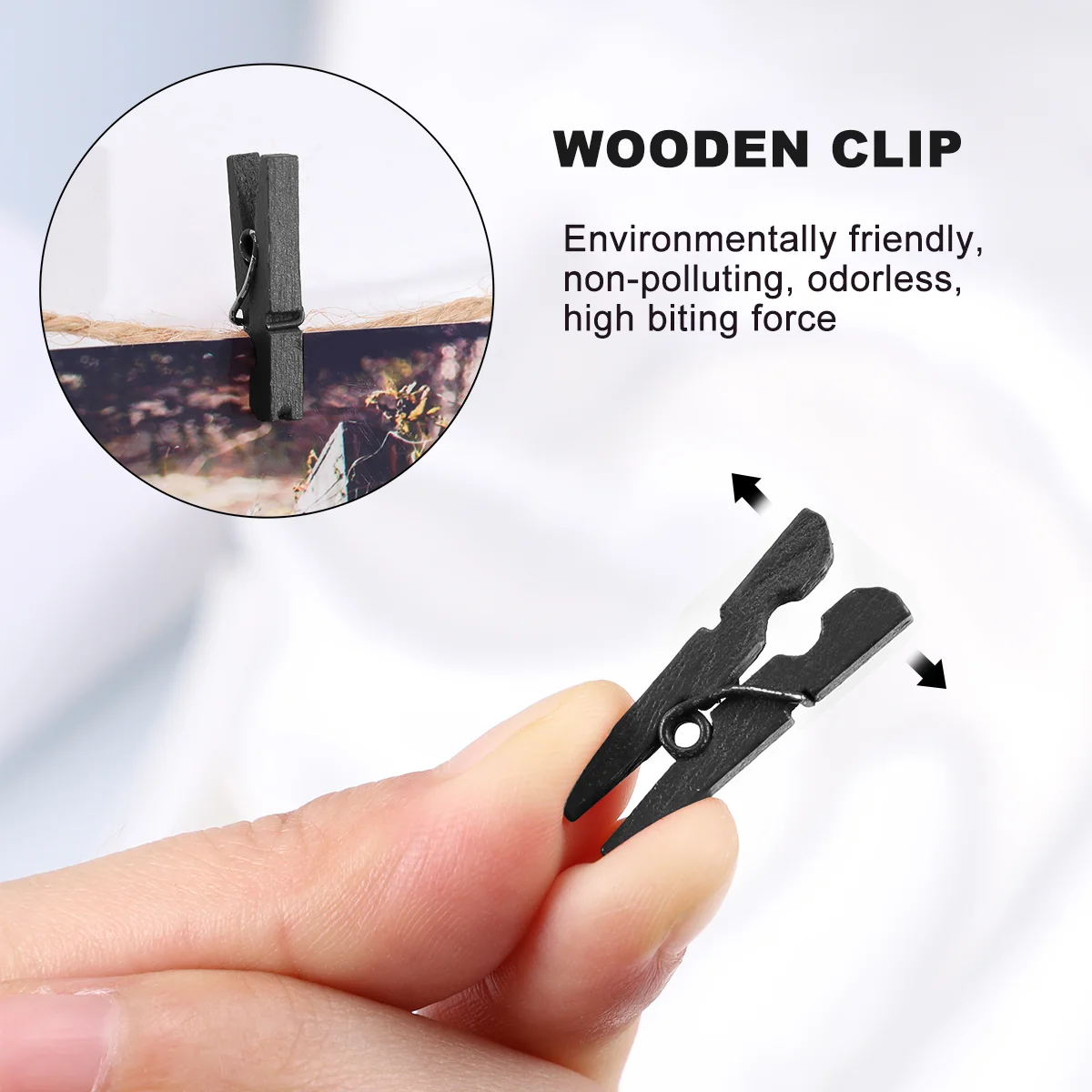 Clips The Photograph Wooden Clothespin Utility Heavy Duty Clothing Pegs Black Craft Child