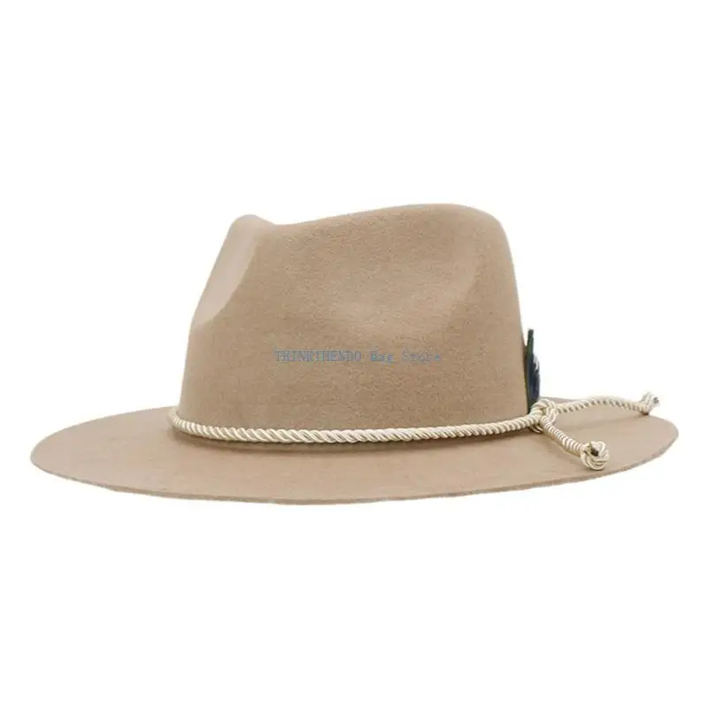 

340D Vintage Gentleman Wool Fedoras Hat Classical Distressed Design For Outdoor