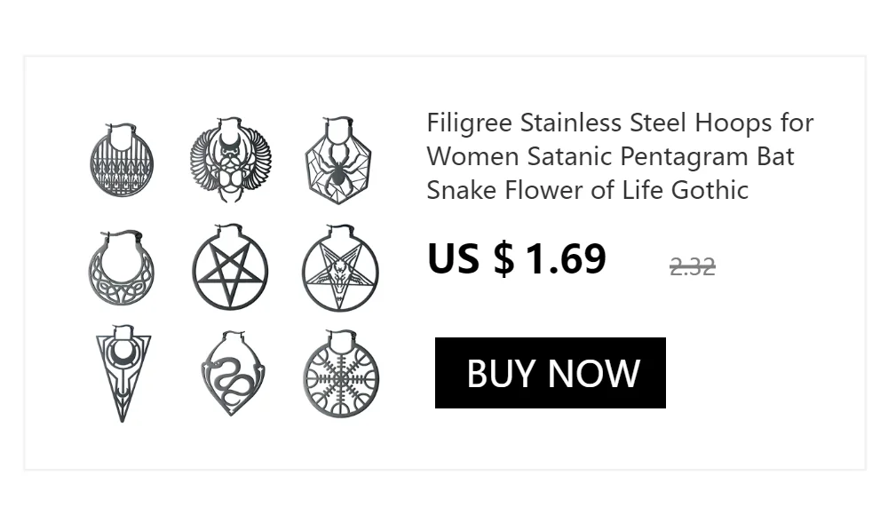 Unift Goth Stainless Steel Earring Triple Rune Moon Phase Pentagram Earrings Woman Men Vintage Jewelry Ear Piercing Witch Knot