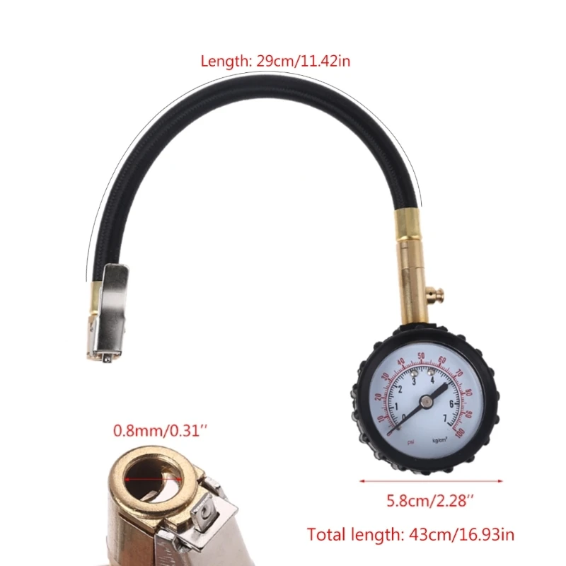 Professional Rapid Air Down Tire Deflator Pressure Gauge 100Psi for