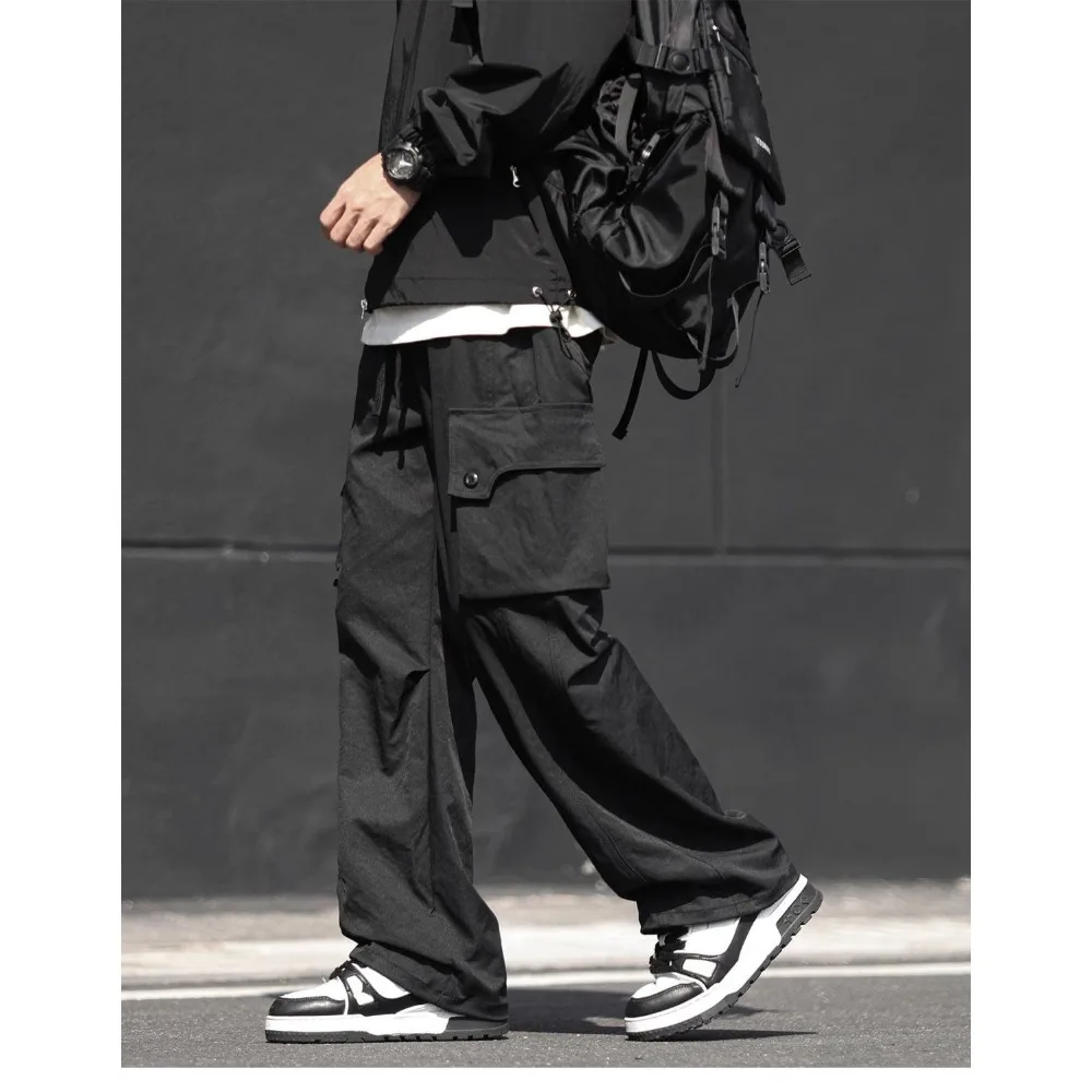 Invisible Open Crotch Outdoor Sex Exoticism Pants Men's Trend Paratrooper Cargo Men Loose Straight Handsome Casual Multi-pocket