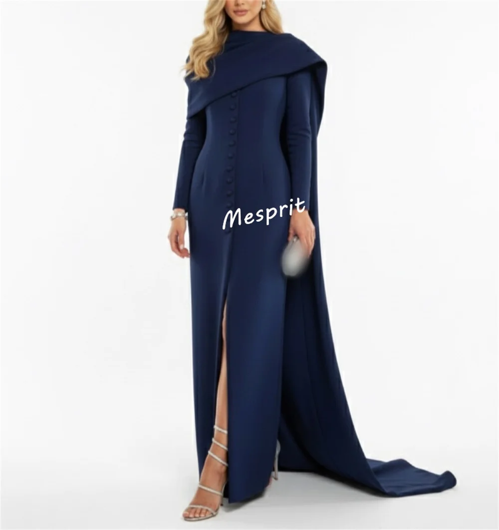 Robe de soirée Chic personnalisée de haute qualité, manches longues, droite, sur mesure, pour occasions formelles et élégantes