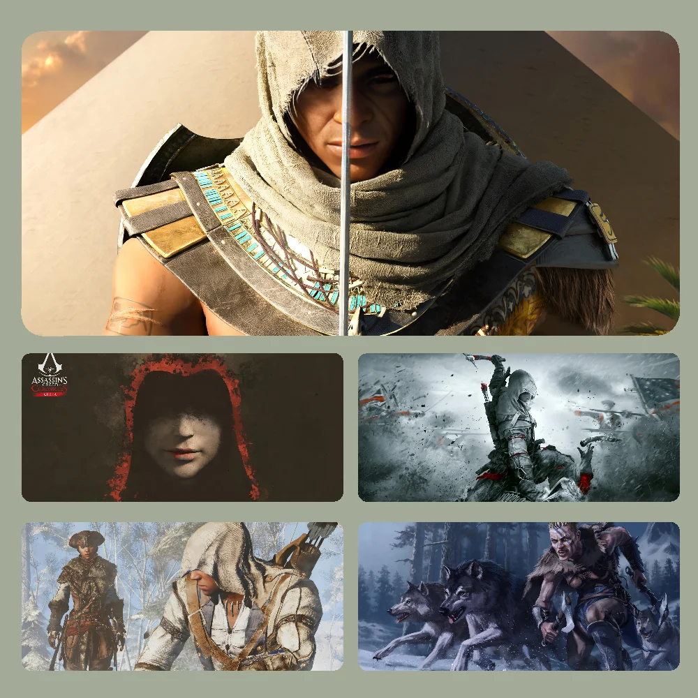 

A-Assassin C-Creed Mousepad Large Computer Gaming Accessories MousePads Desk Mats Anti-slip Laptop Soft Mouse Pad