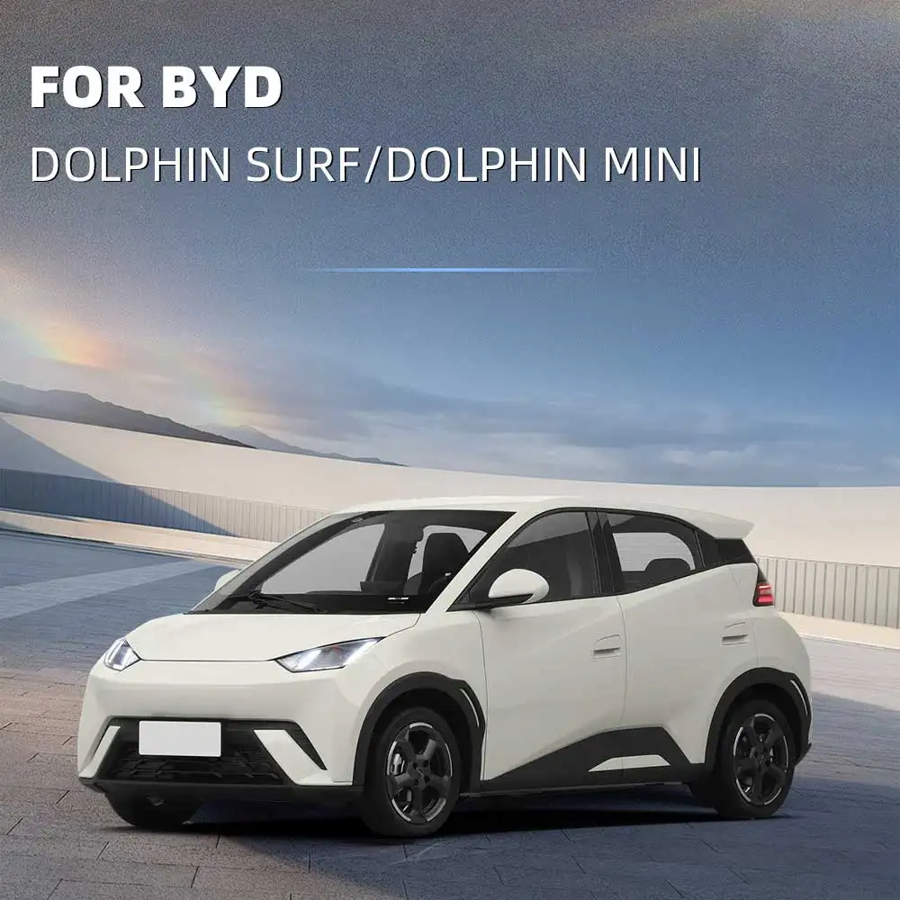 غطاء حامل الكأس التلقائي لـ BYD Dolphin Mini Seagull Dolphin Surf 2024 2025 ملحقات داخلية من ألياف الكربون المقلدة #6