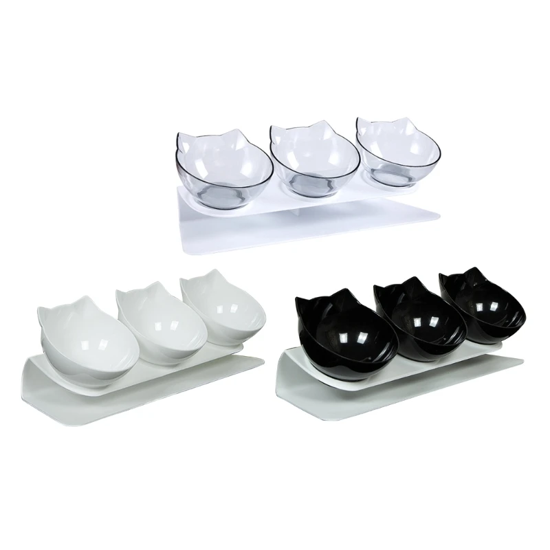 

Pet Feeding Dish Bowls Raised 15 Degree Tilt Dog Drinking Water Feeder Bowls Neck Guard Bowl for Puppy Kitten 203C