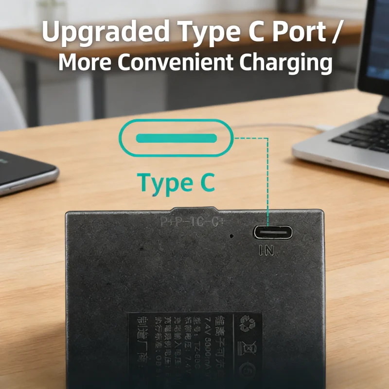 5000mAh High Capacity Li-ion Battery TZ68-C for Smart Door Locks - Universal Fingerprint/Electronic Code Lock Power Supply