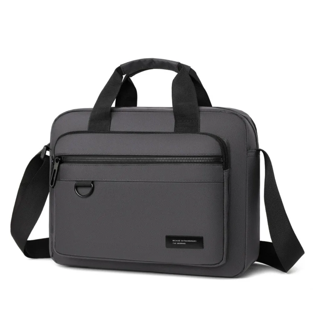 Waterproof Men Crossbody Bag Phone Pouch with Multiple Pockets Student Shoulder Bag Black/Grey Large Capacity Messenger Bag