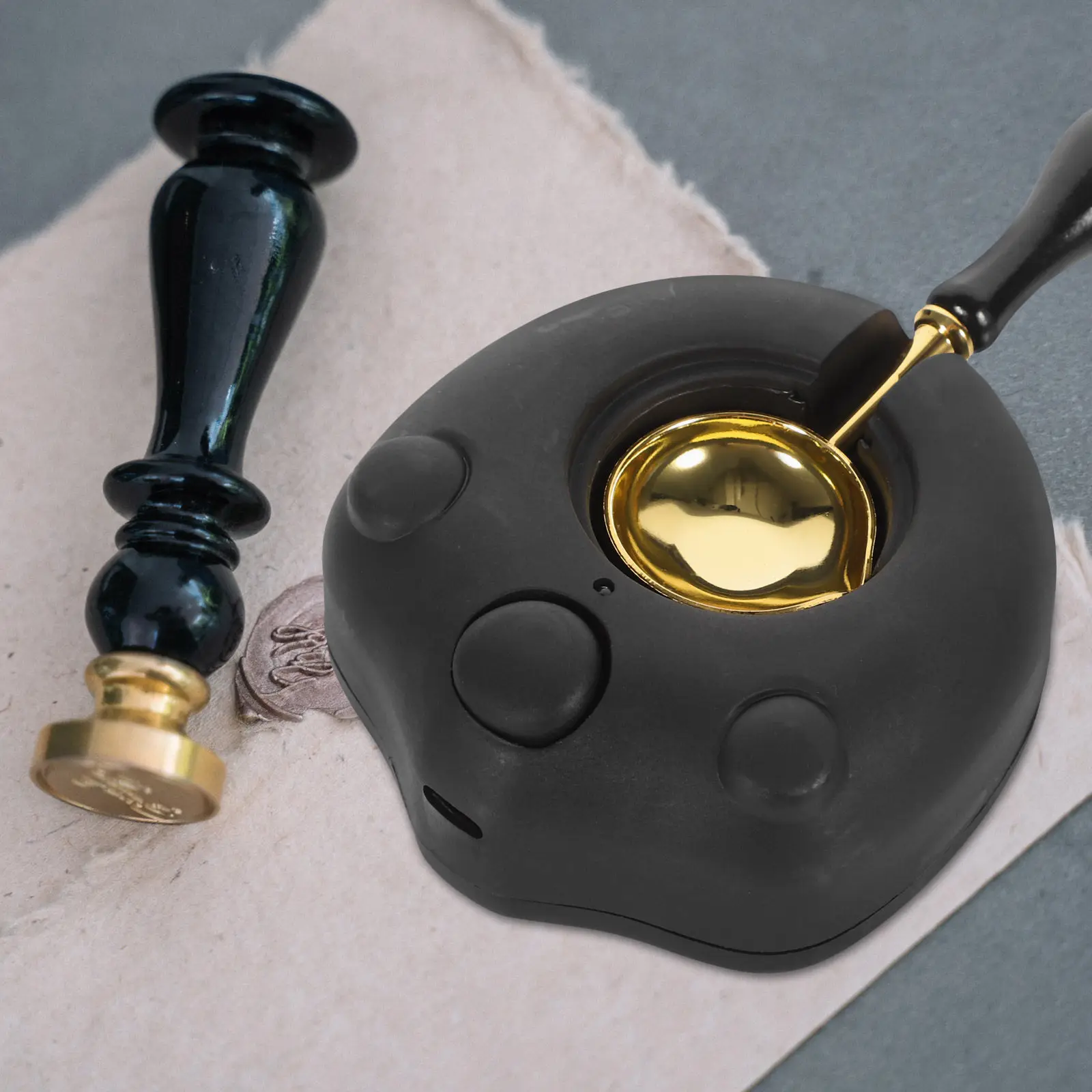 1Set Cat Paw Wax Seal Warmer Spoon Set Versatile Compact Wax Melting Furnace for DIY Envelope Seals Craft Stationery