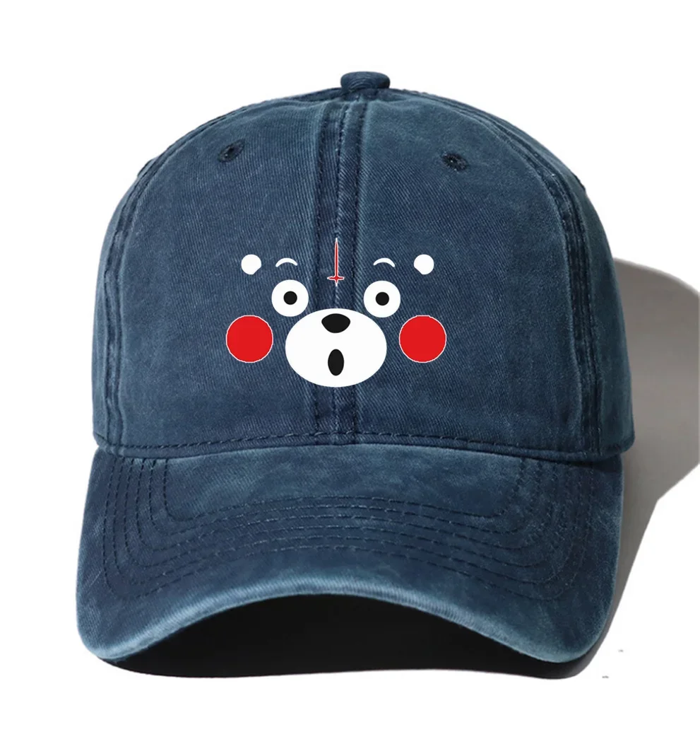 Teenagers Denim Baseball Cap Men Women Cowboy Bone Summer Autumn Hip Hop Cap for anime  Kumamoto Cartoon Hats