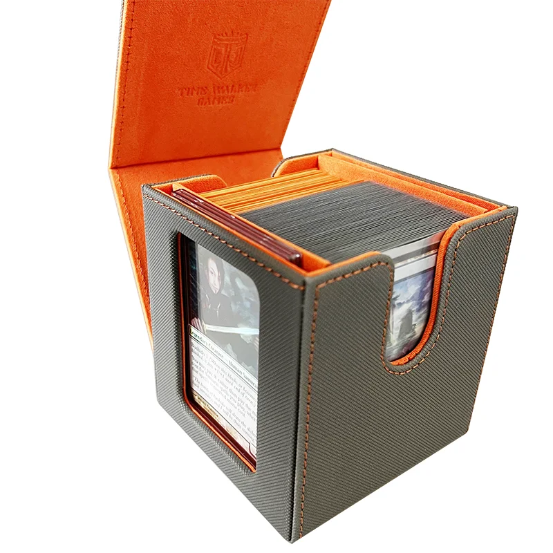 TW Rhombic Elder Dragon EDH Portable Trading Card Portable Storage Case Box PU Leather Deck Holding 105+Double Sleeved CardsTCG