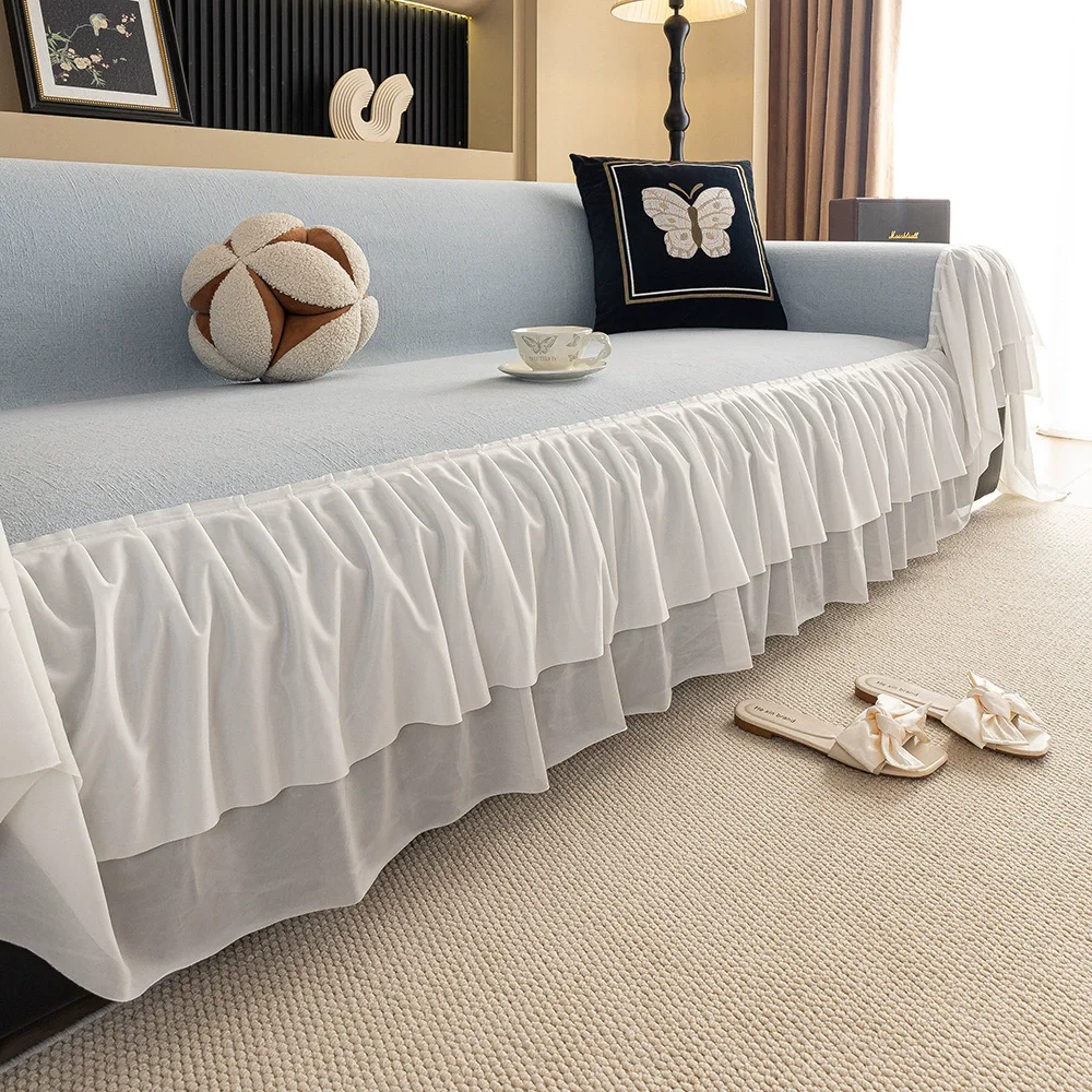 Sofa Cover Protector Anti-Cat Scratch Couch Seat Cushion Skirt Drape Sofa Blanket Cover