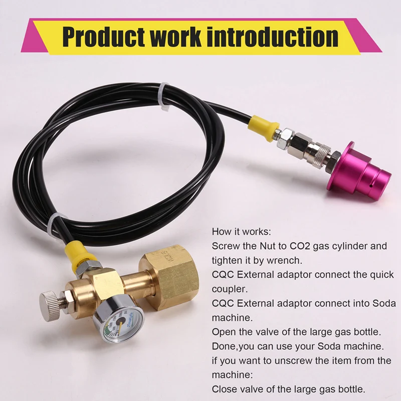 ABGG-Soda Line для внешнего резервуара CO2, бутылка углекислого газа для Sodastream Terra DUO Art Quick Connect Maker W21.8-14