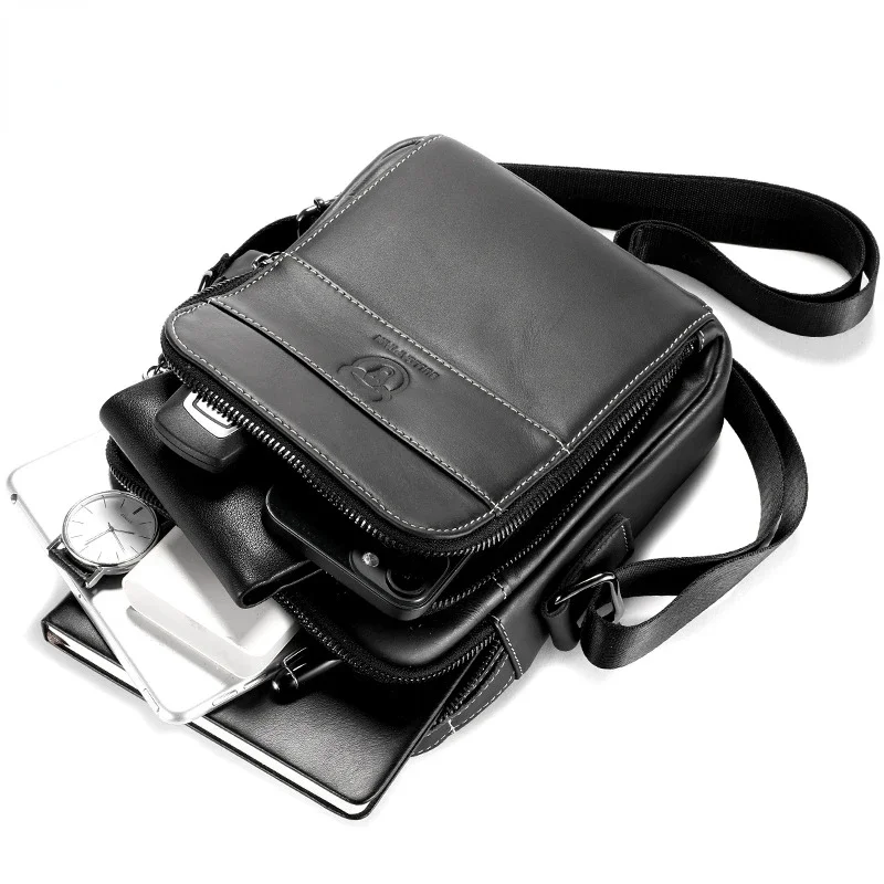 Brand 100% Genuine Leather Men's Shoulder Bags Messenger Bag for Men Crossbody Bags new Small Man Designer Handbag Bolso Male