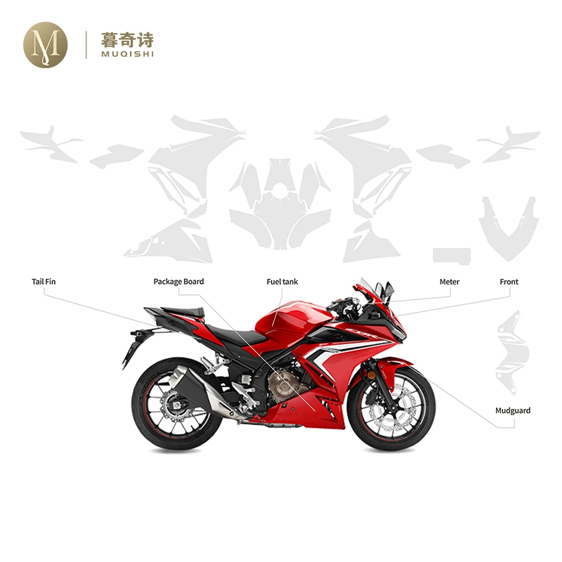 For Honda Cbr500r 2021-2023 Motorcycle protective sticker PPF-TPU Fairing Anti scratch film of shell accessories Protective film