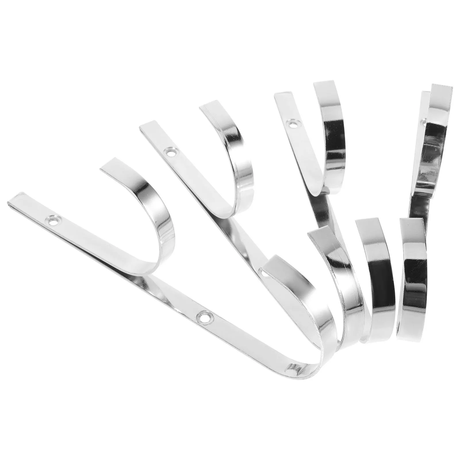 

4 шт. вешалки для шестов для бассейна, двойной крючок, металлический настенный органайзер для хранения, подходит для уличных принадлежностей для бассейна, аксессуары