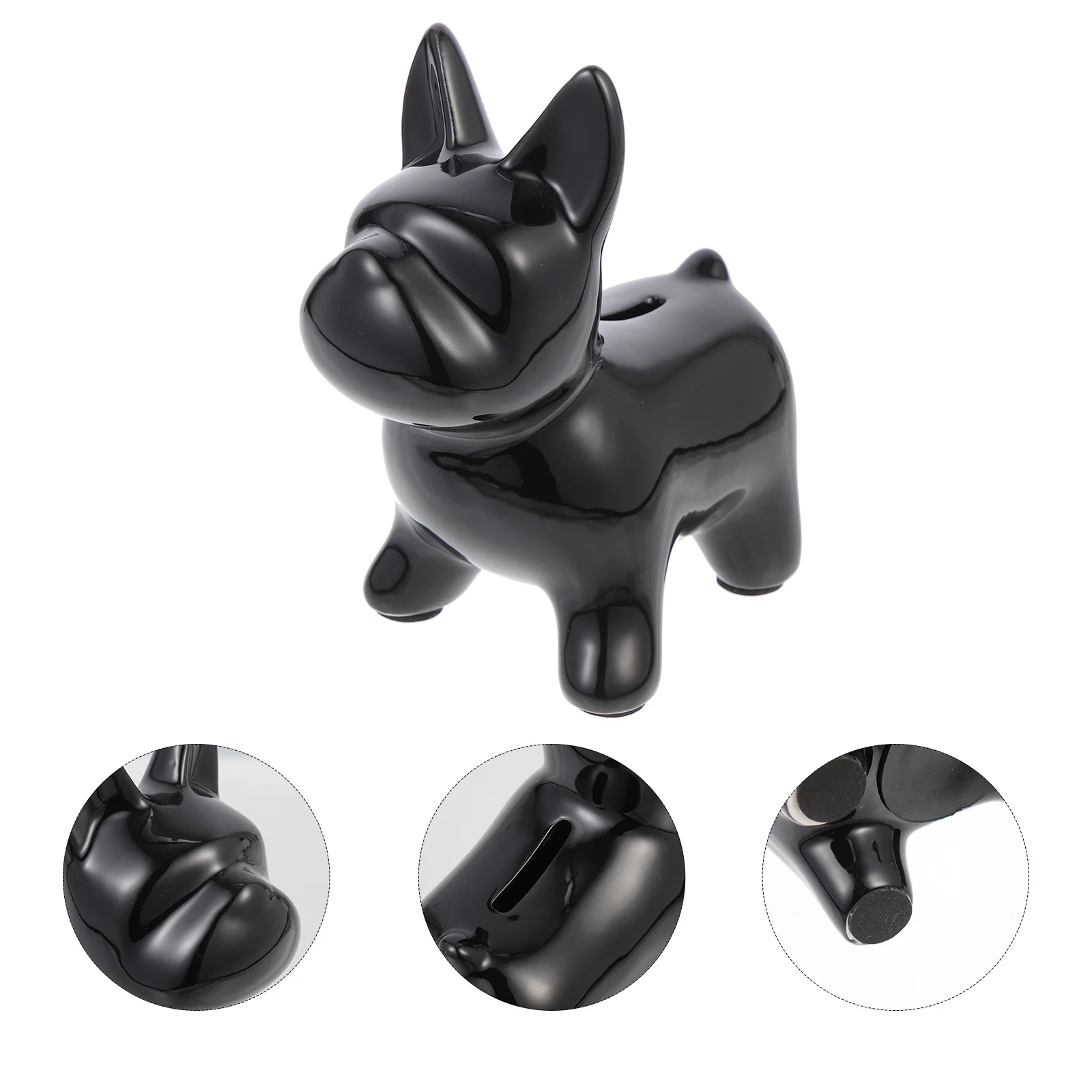 

Puppy Cute Money Bank Creative Animal Coin for Adorable Jar Piggie Ceramic Black Doggy