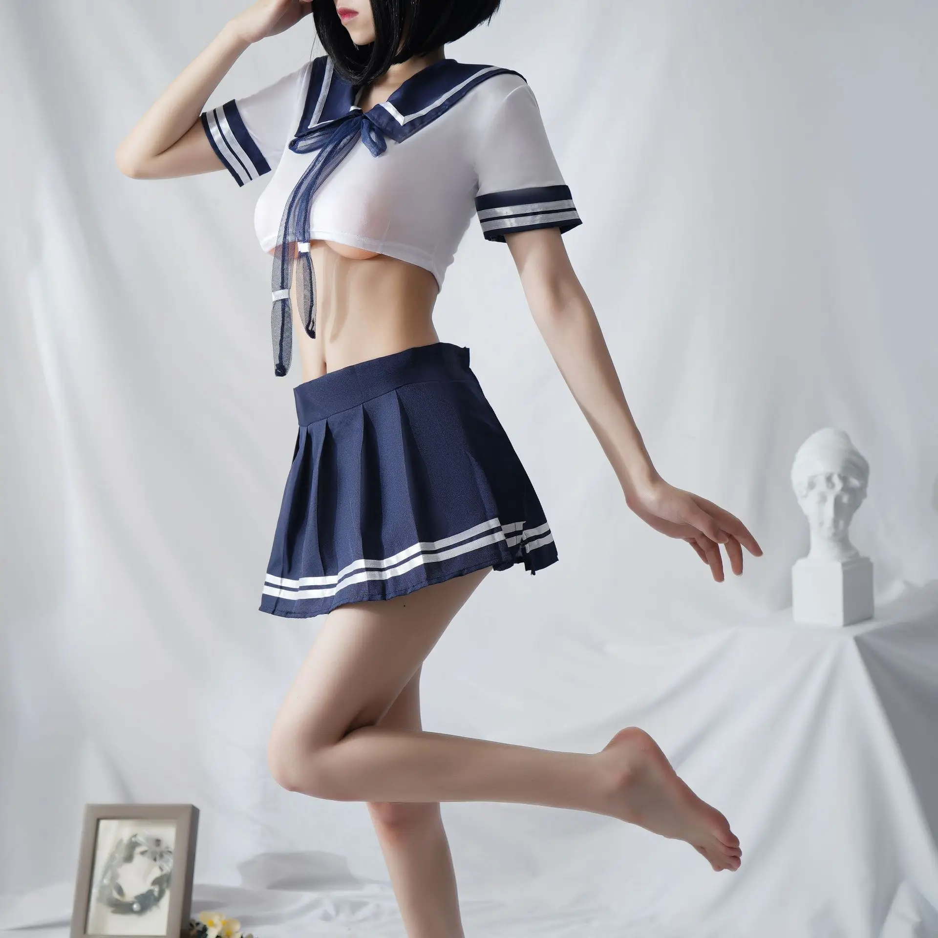 섹시한 속옷 섹시한 섹시한 sm 정장 역할 놀이 순수한 학생 유니폼 매혹적인 커플 유혹 열정 스커트 L249