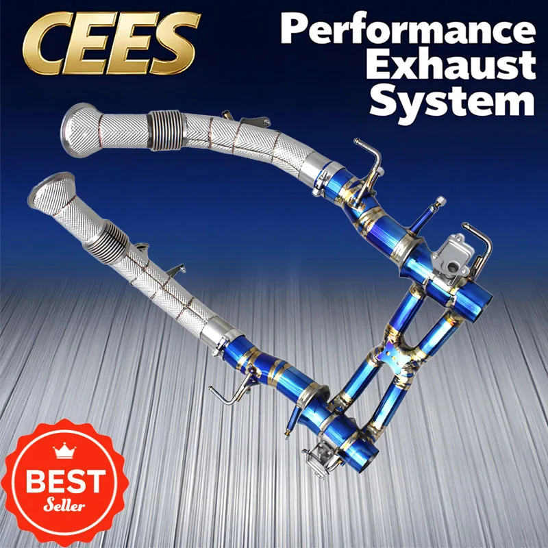 

CEES Turbo Downpipe for Ferrari SF90 3.9T V8 2019-2023 Axle Back Rear Exhaust System with OEM Valve Control Car Accessories